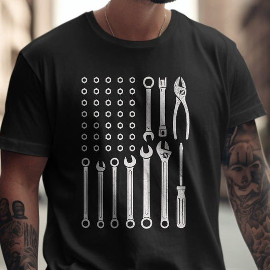 Men's Graphic Tee with Classic Tool Design