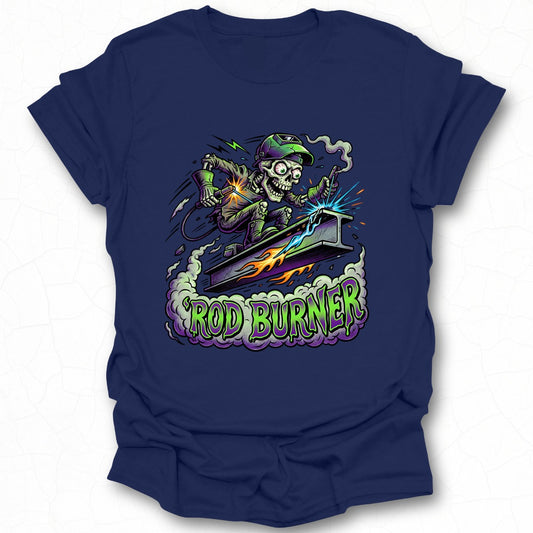 Rod Burner Skull Graphic Tee Shirt