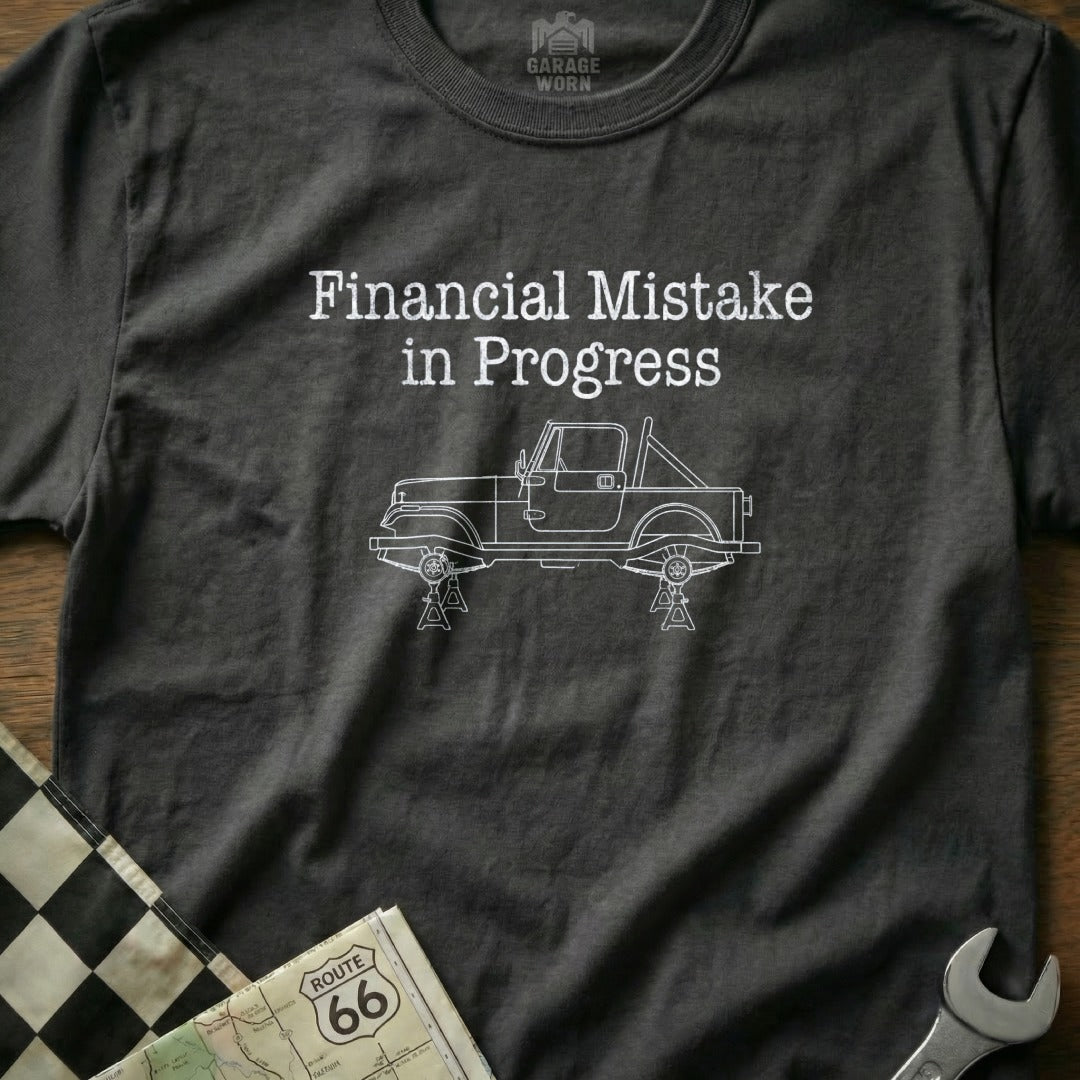 Financial Mistake in Progress Printed T Shirt