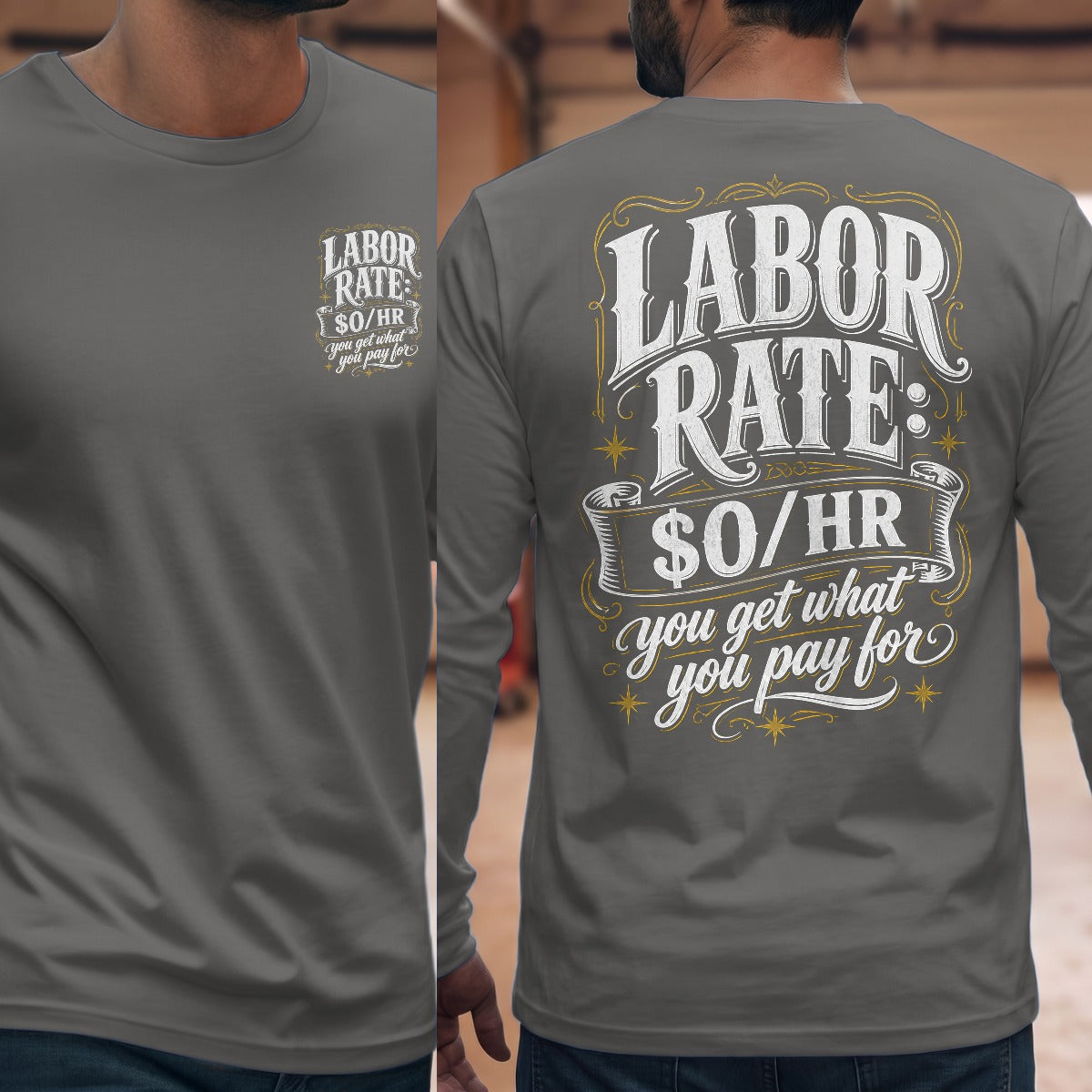 Graphite Heather | Front & Back