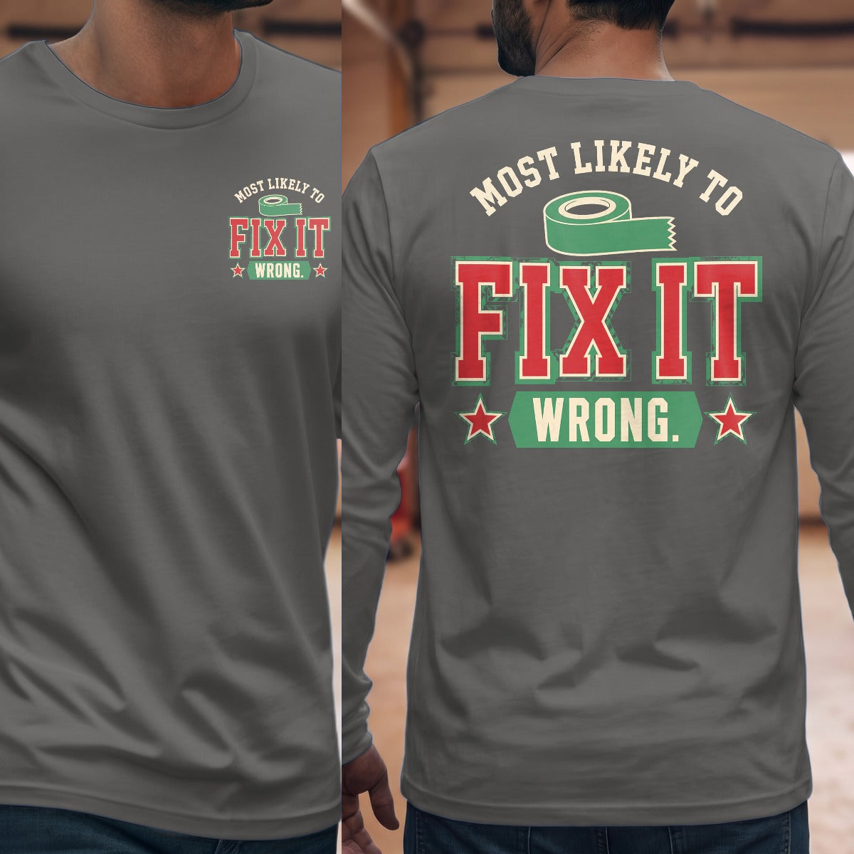 Graphite Heather | Front & Back