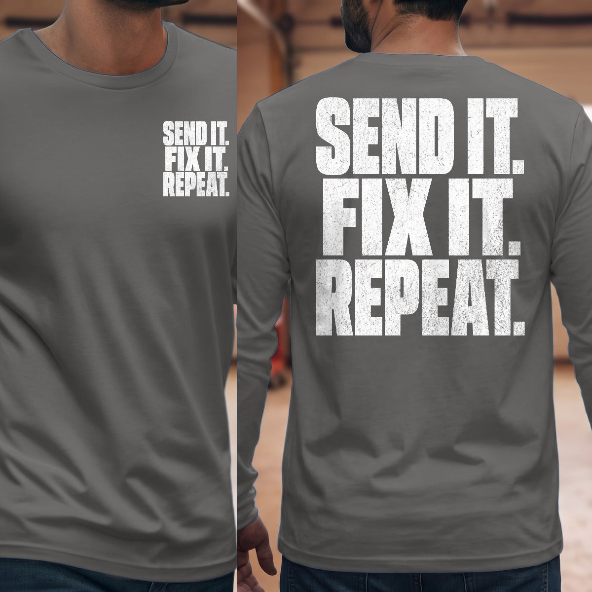 Graphite Heather | Front & Back