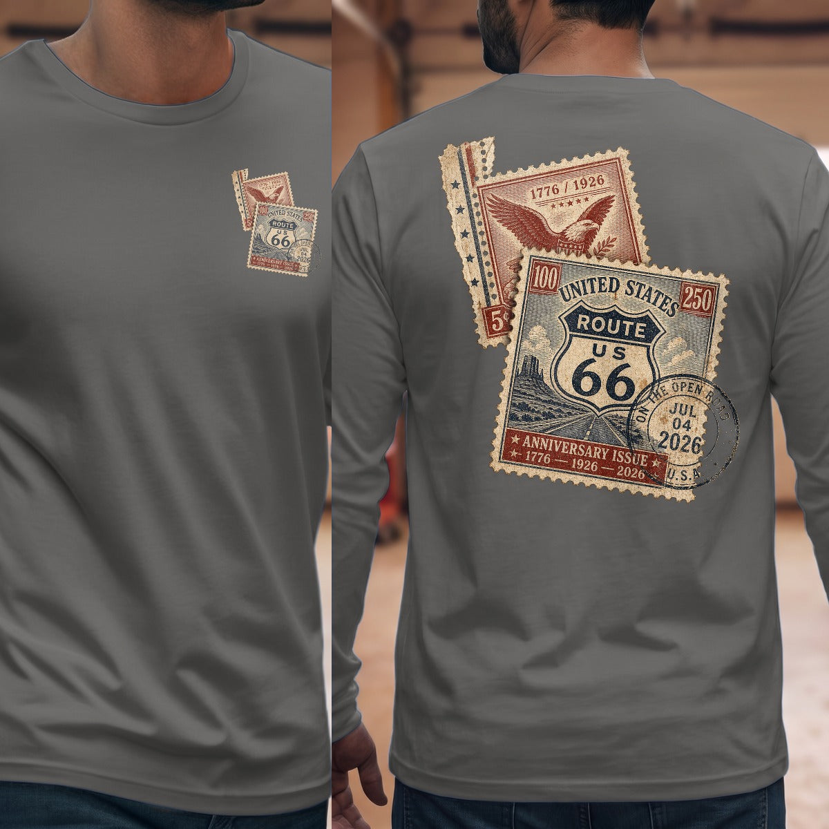 Graphite Heather | Front & Back