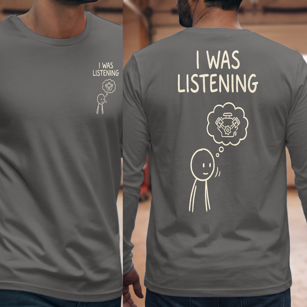 Graphite Heather | Front & Back