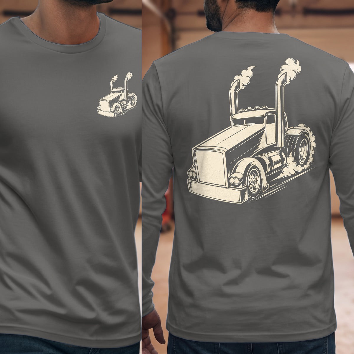 Graphite Heather | Front & Back