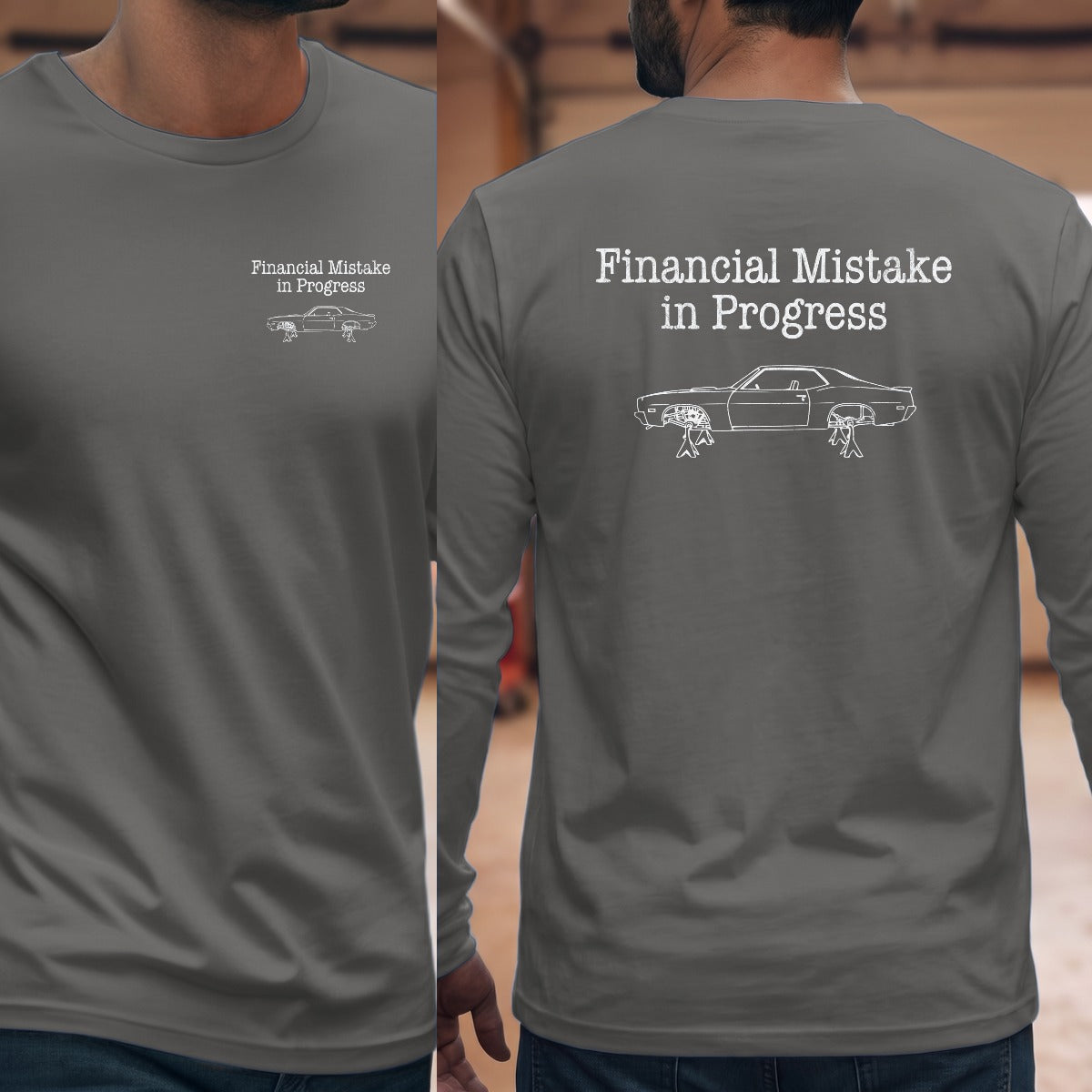 Graphite Heather | Left Chest + Back