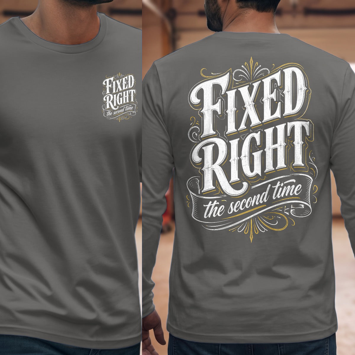 Graphite Heather | Front & Back