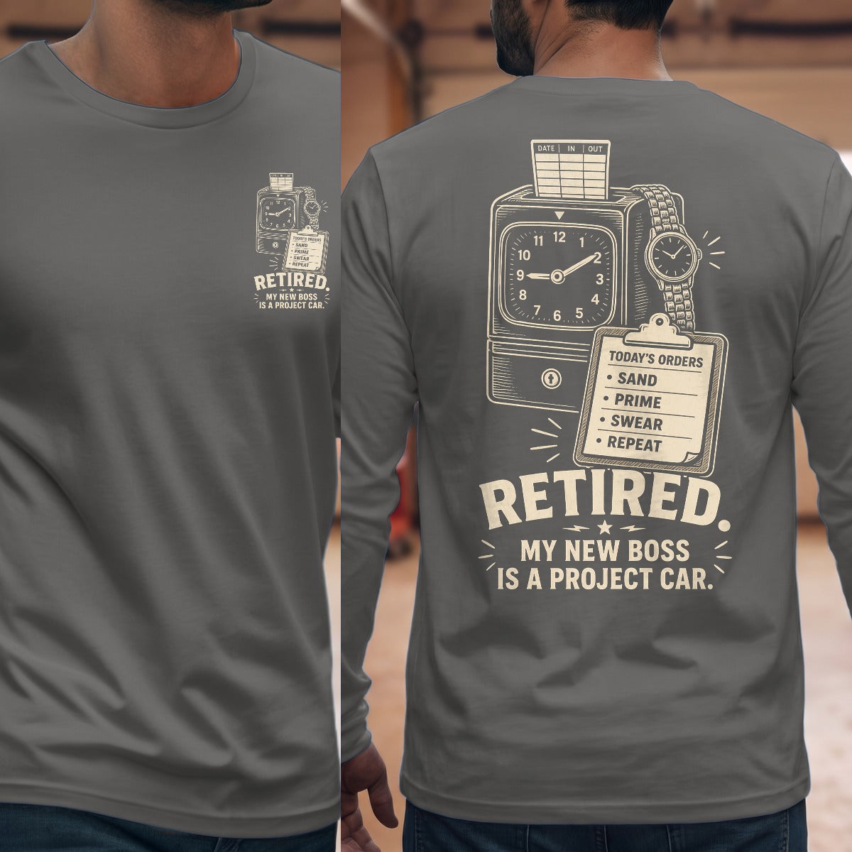 Graphite Heather | Front & Back