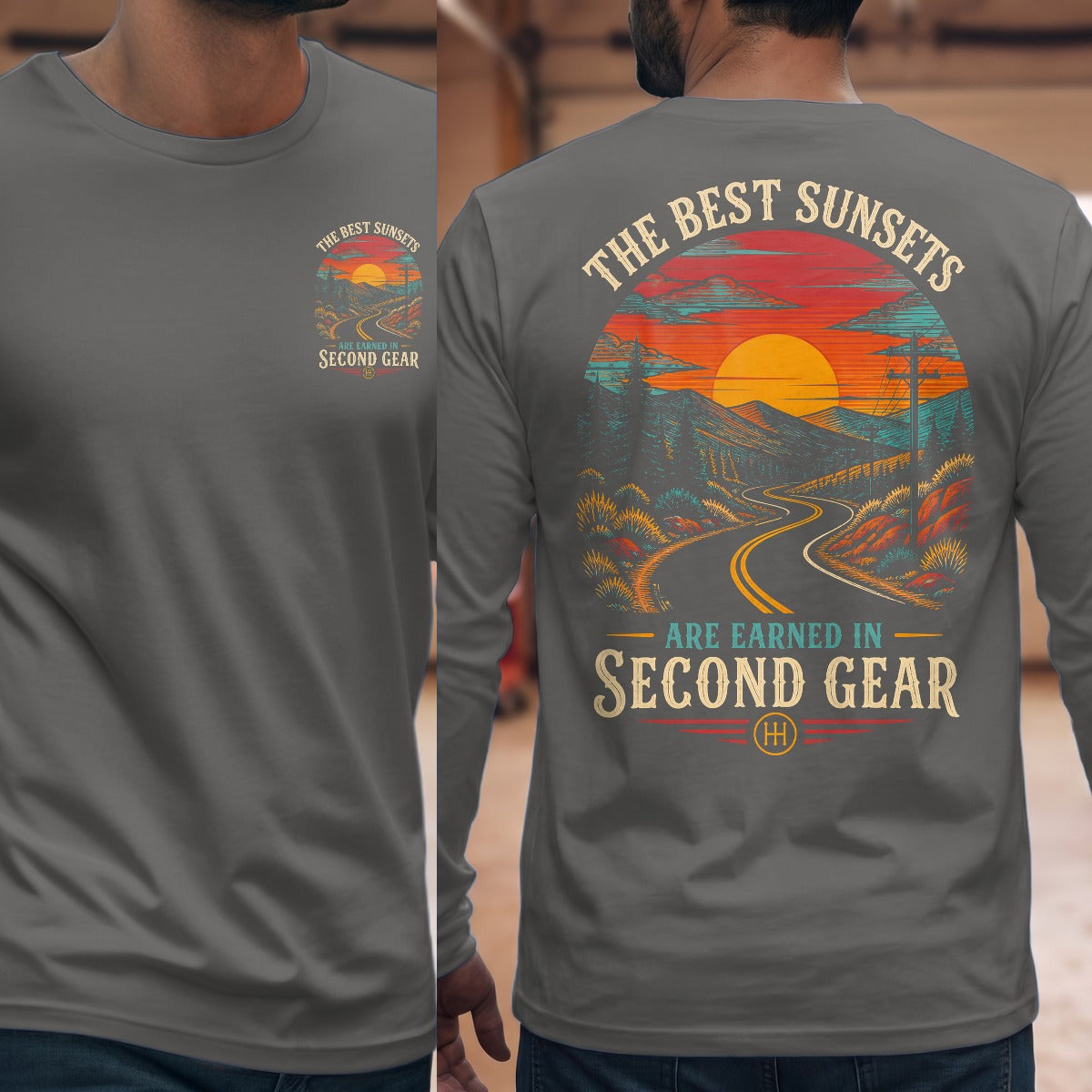 Graphite Heather | Front & Back