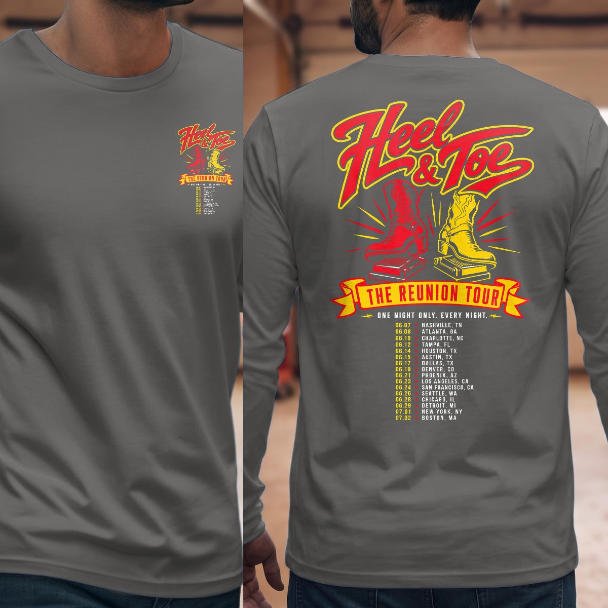 Graphite Heather | Front & Back