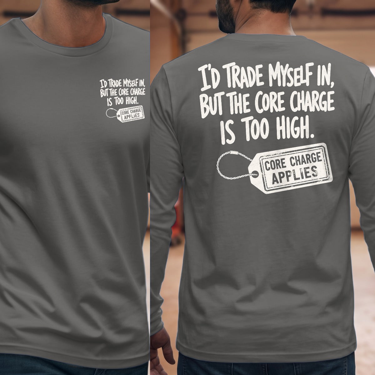 Graphite Heather | Front & Back