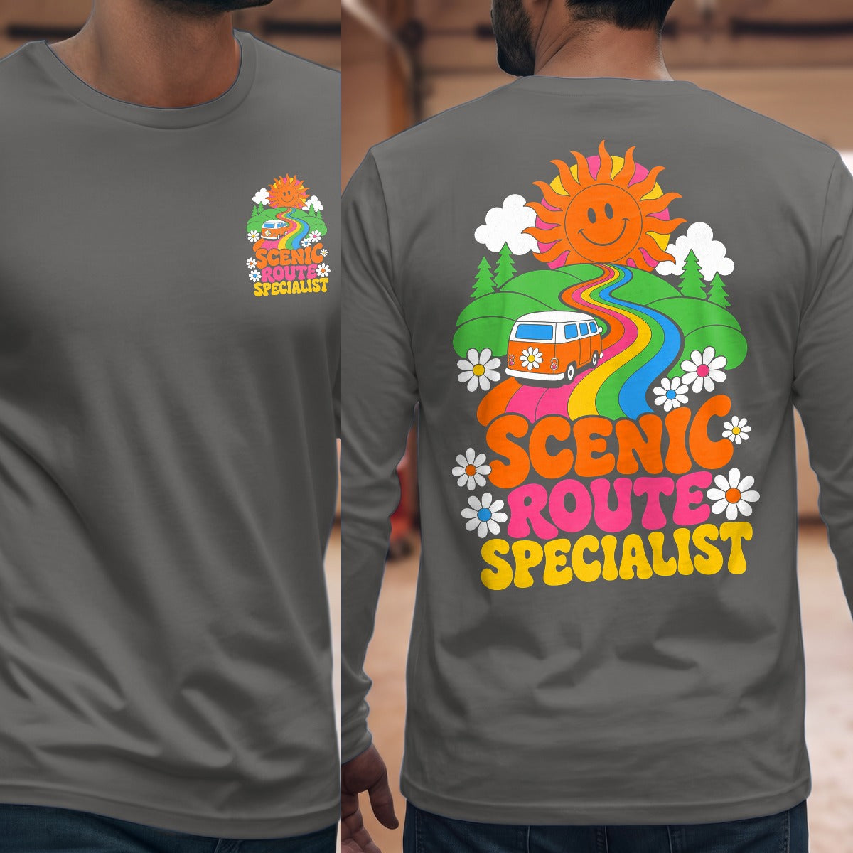 Graphite Heather | Front & Back