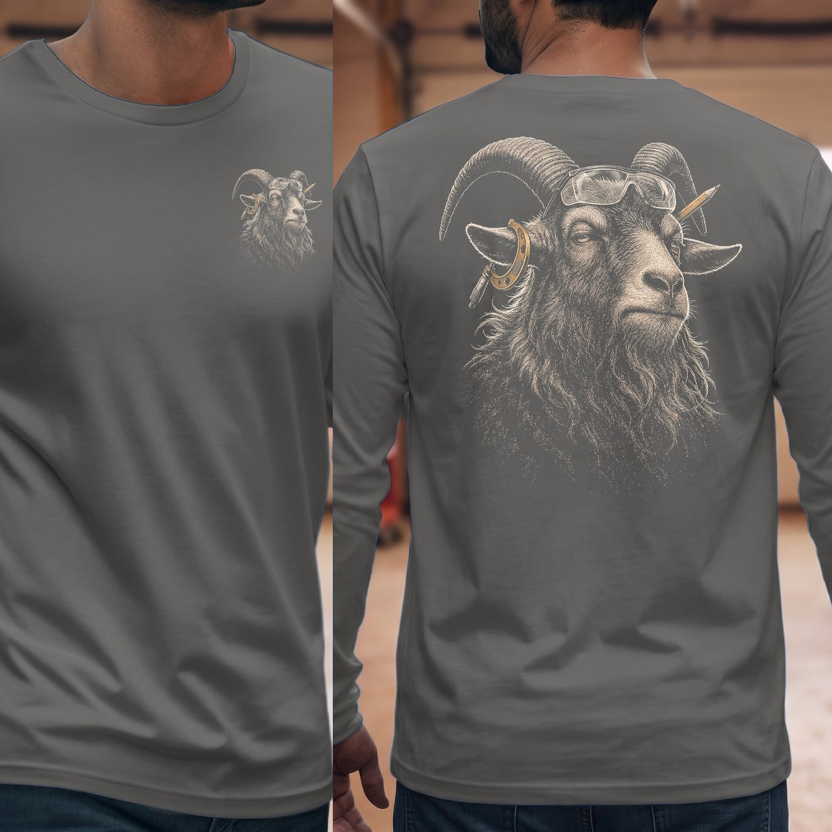 Graphite Heather | Front & Back