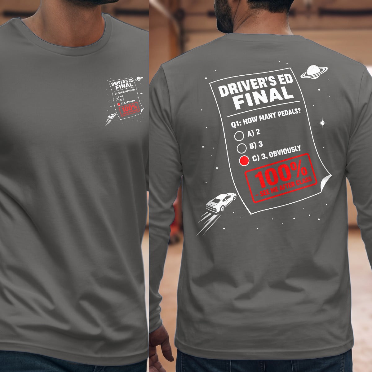 Graphite Heather | Front & Back