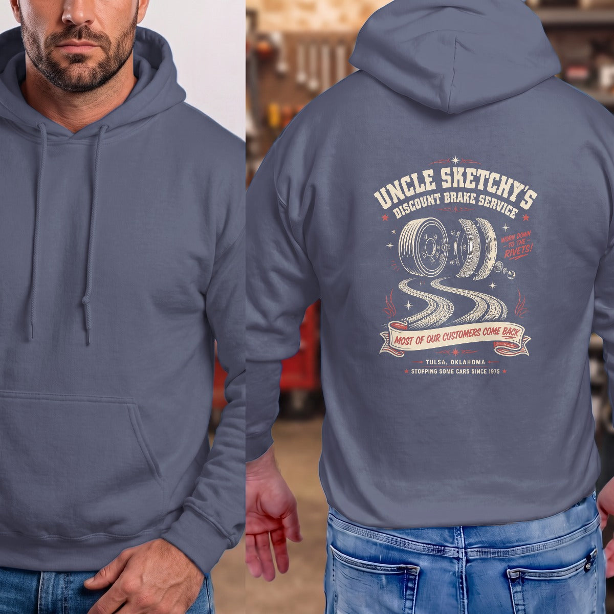 Heather Navy | Full Back