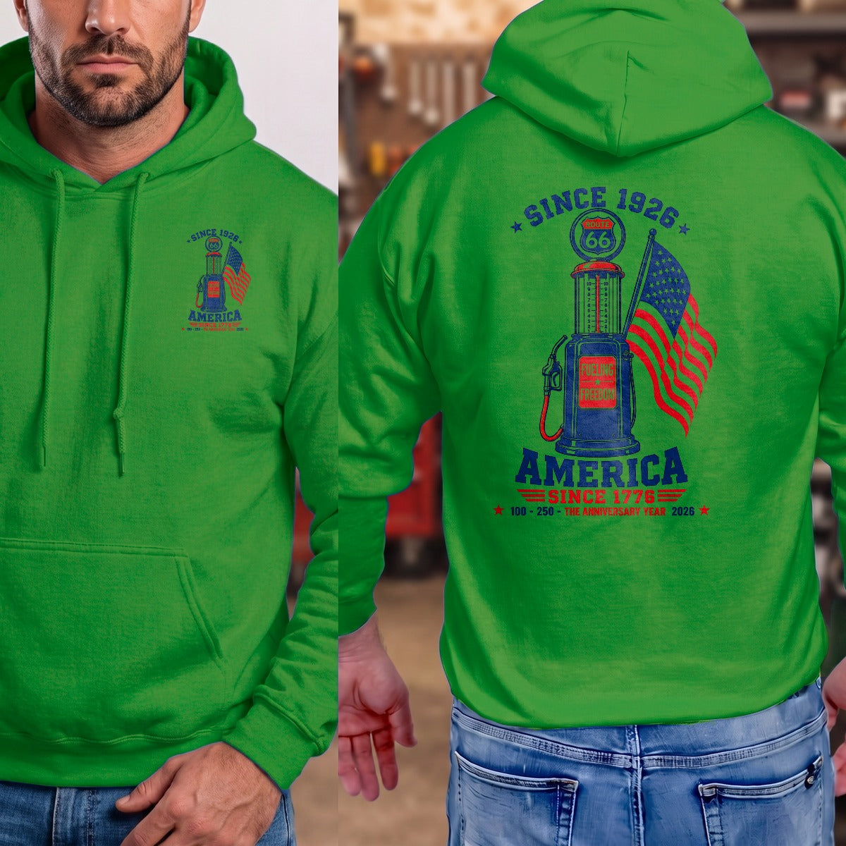Irish Green | Left Chest + Back