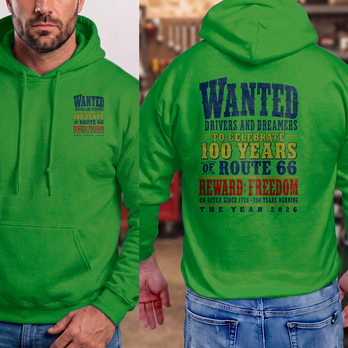 Irish Green | Left Chest + Back