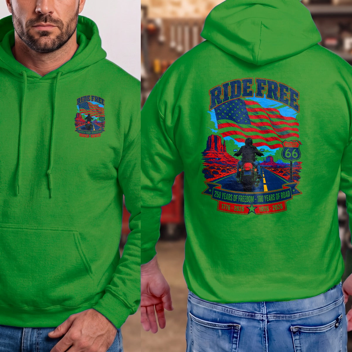 Irish Green | Left Chest + Back