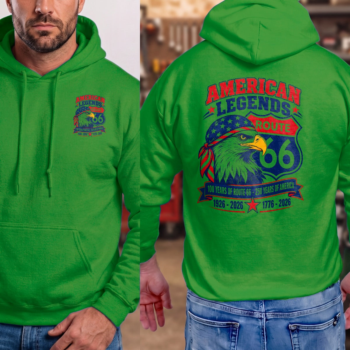 Irish Green | Left Chest + Back