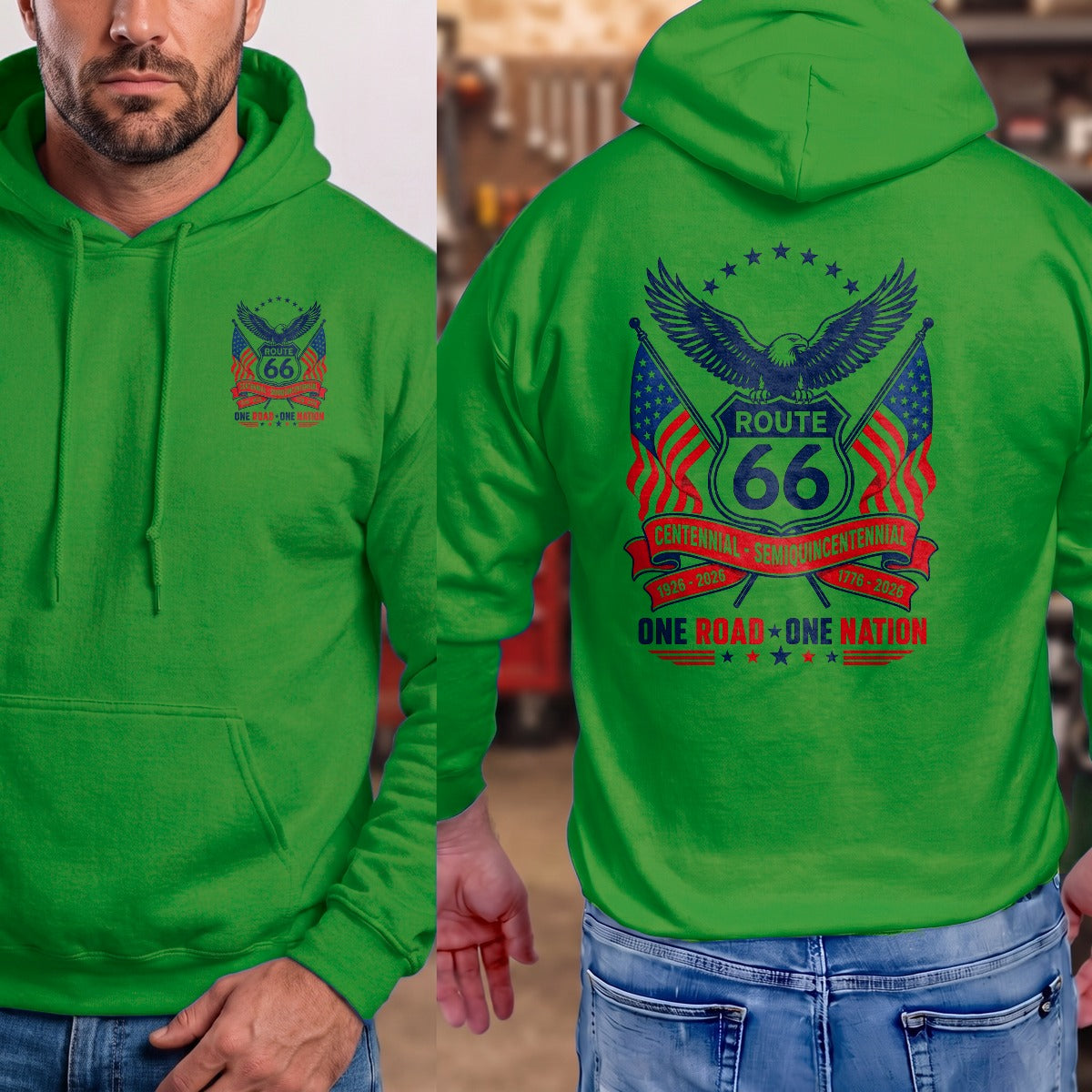 Irish Green | Left Chest + Back
