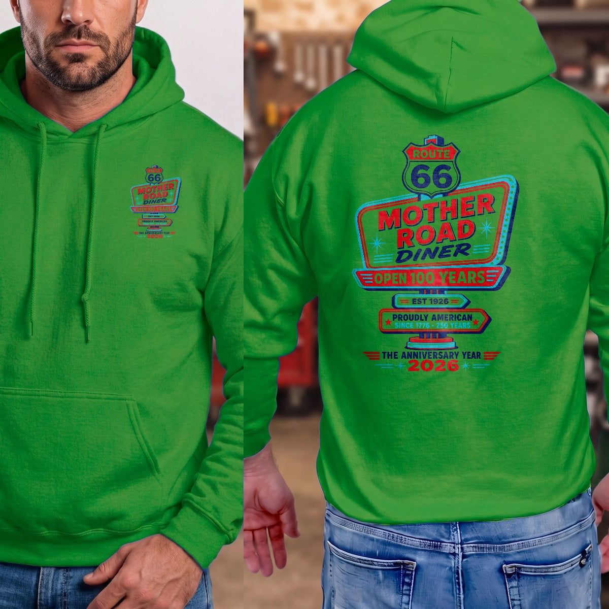 Irish Green | Left Chest + Back