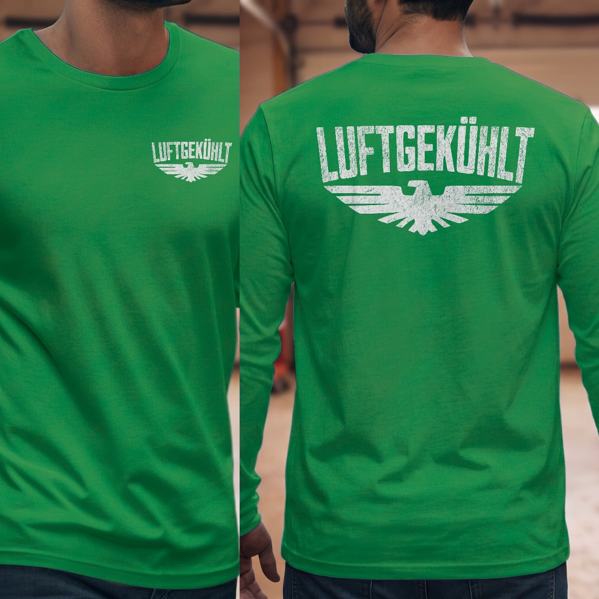 Irish Green | Long Sleeve | Left Chest + Back