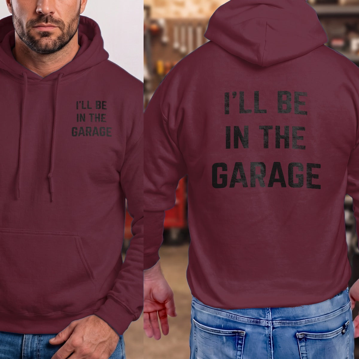 Maroon | Left Chest + Back