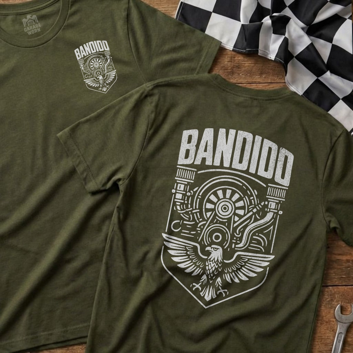 Military Green | Left Chest + Back