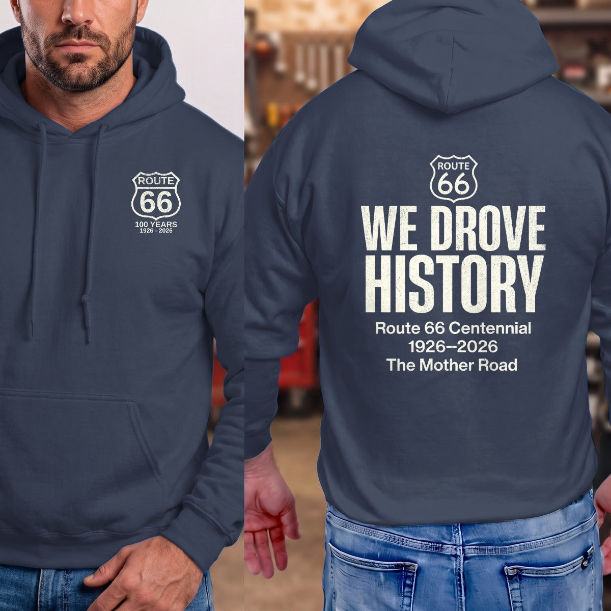 Navy | Left Chest + Back