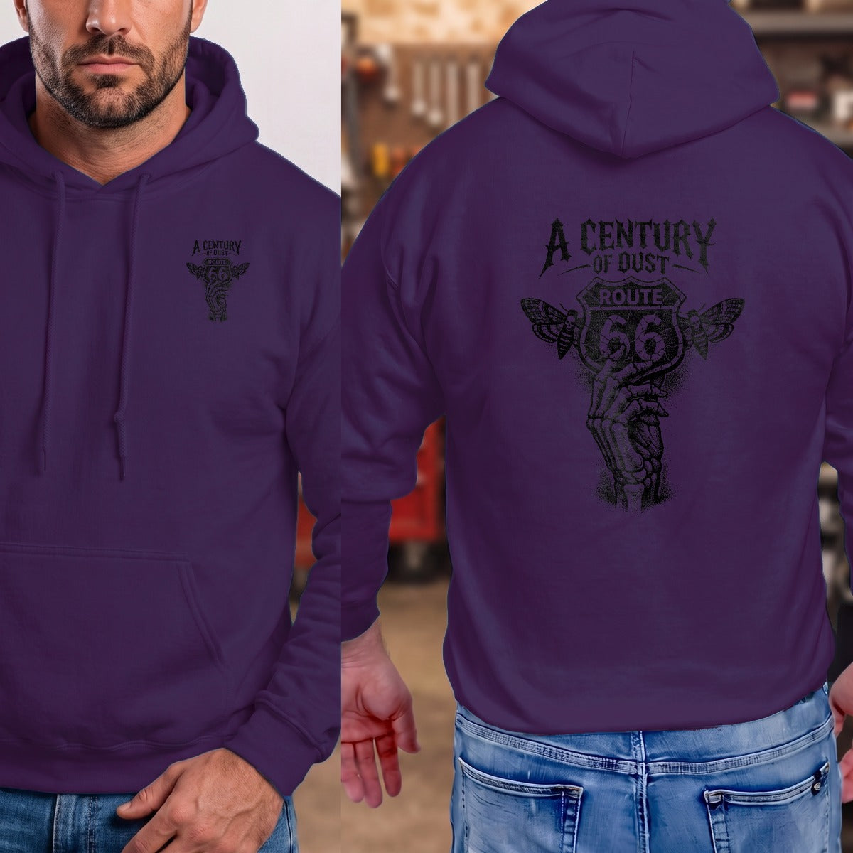 Purple | Left Chest + Back