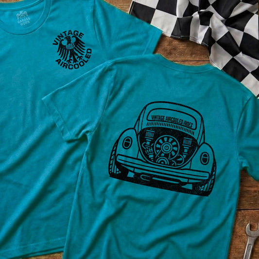 Tropical Blue | Soft-Style Tee | Left Chest + Back
