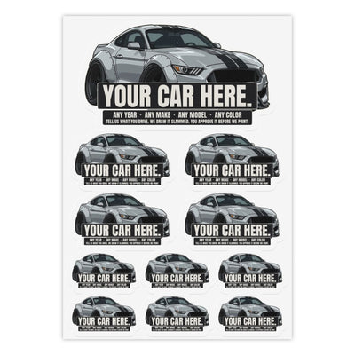 Stickers with a customer's car