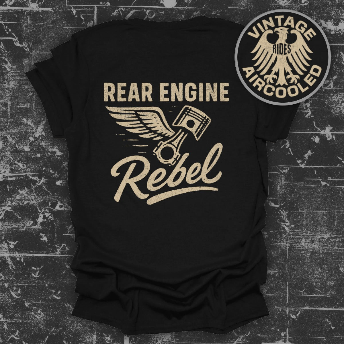 Rear Engine Rebel Vintage Rides Aircooled T-shirt