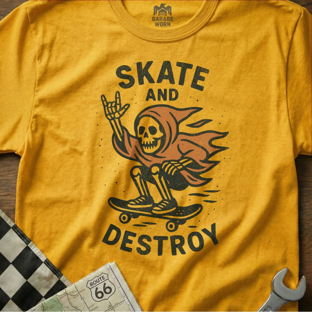 Skate and Destroy Graphic T-Shirt Skateboarding Tee