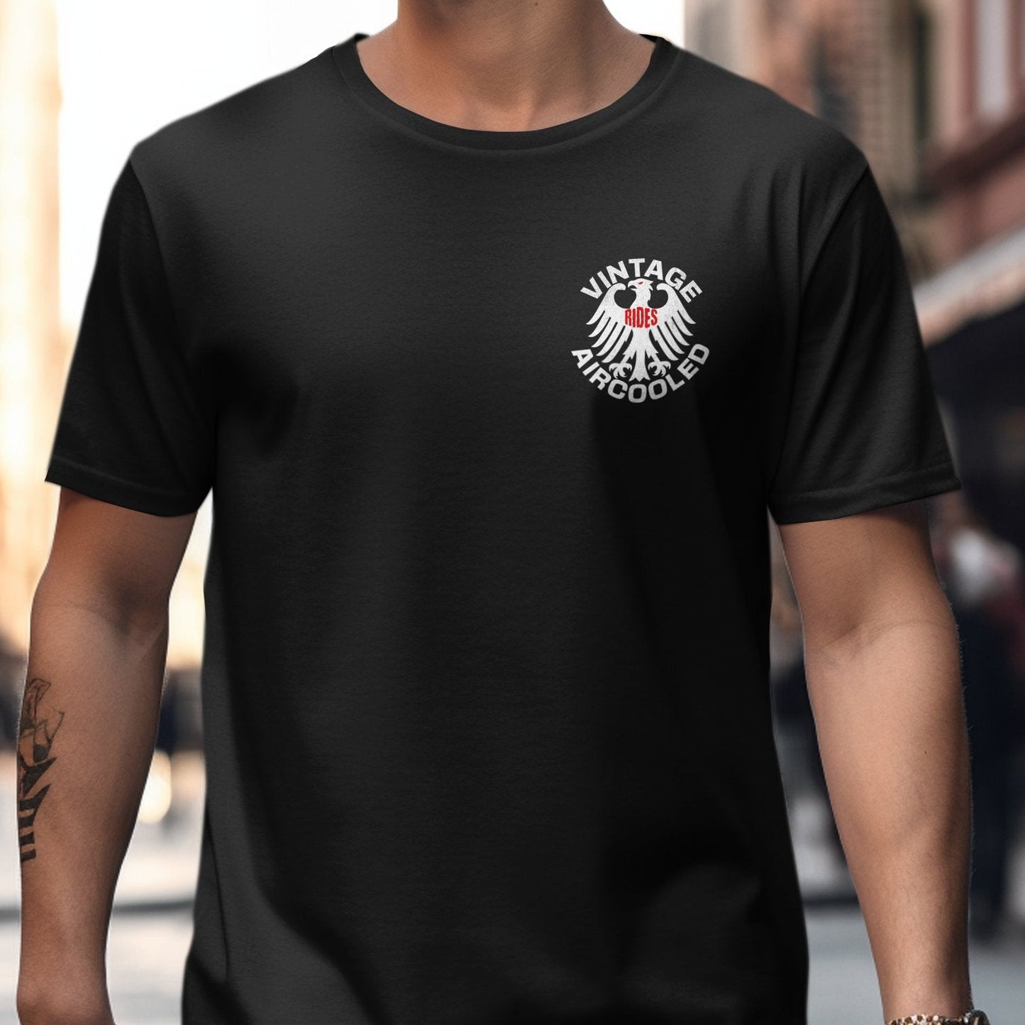 Vintage Air Cooled Black T-shirt Classic Style product type