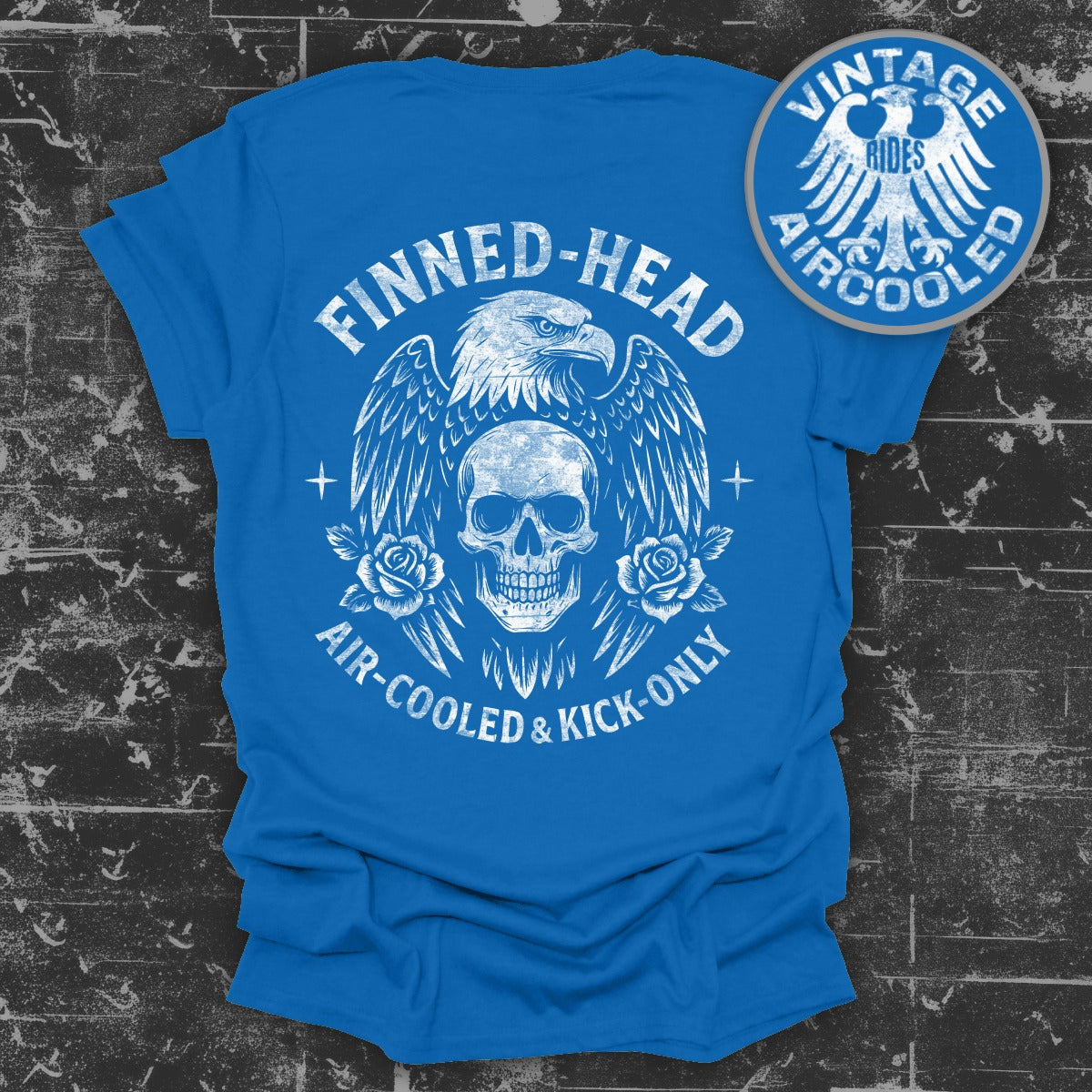 Finned-Head Air-Cooled Kick-Only Vintage Rides T-Shirt