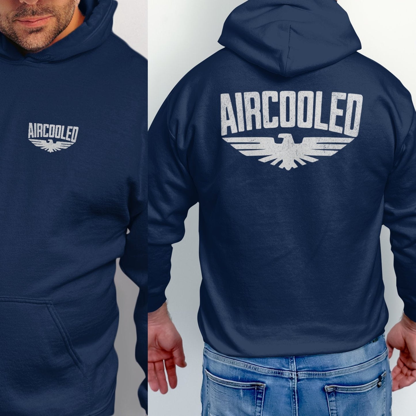 Aircooled Navy Blue Hooded Sweatshirt product type