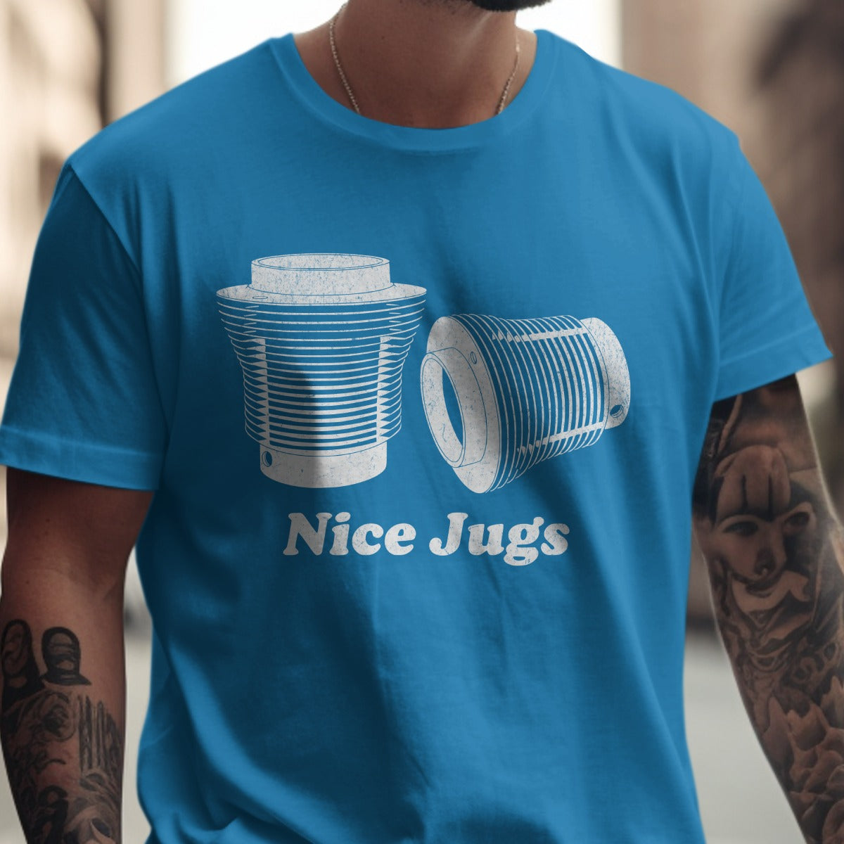 Nice Jugs Graphic T-Shirt Funny Cool Tee product type