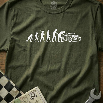 Evolution to Hot Rod Graphic T-shirt Unisex Apparel