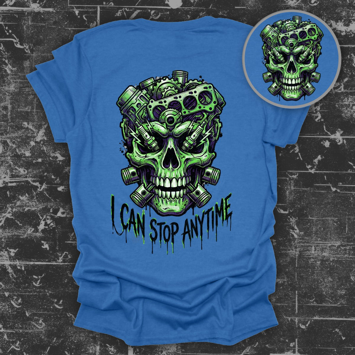 Grinning Skull With Mechanical Elements T-Shirt