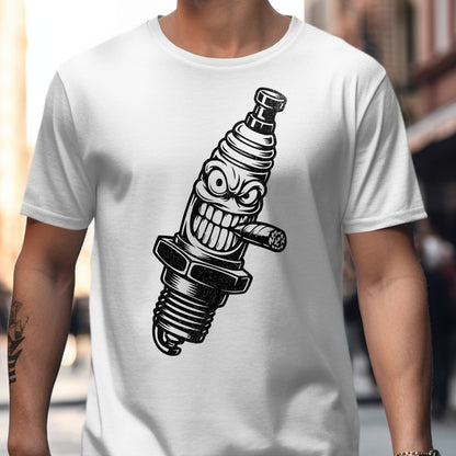 Cool Spark Plug Cartoon Graphic T-Shirt product