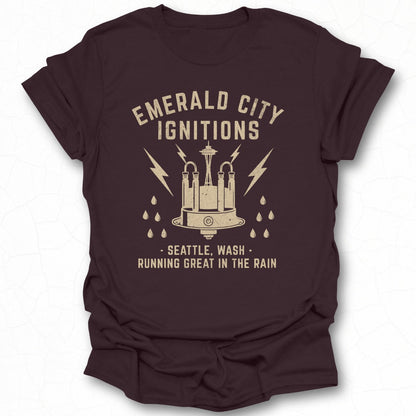 Emerald City Ignitions Seattle Wash Rain T-shirt