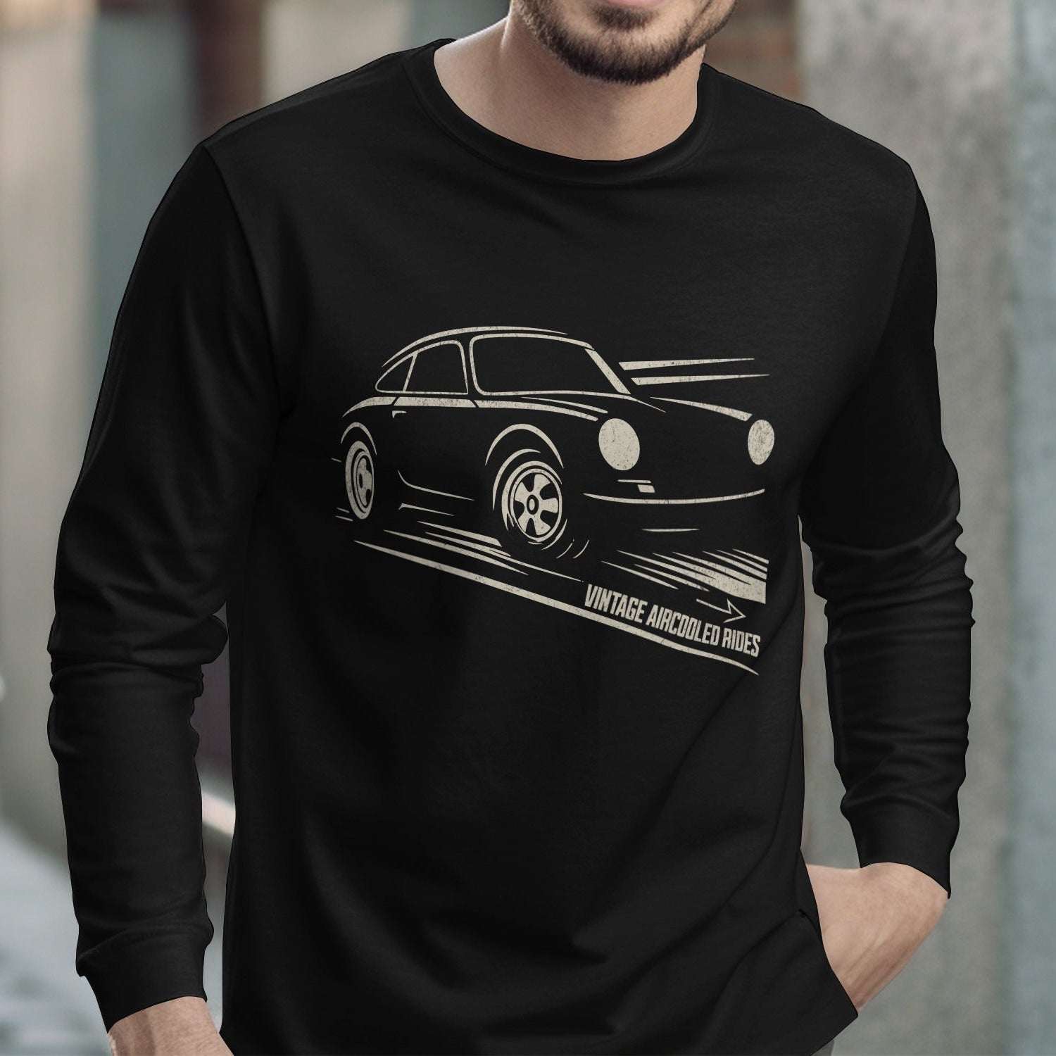 Vintage Racing Car Graphic Long Sleeve Shirt product type