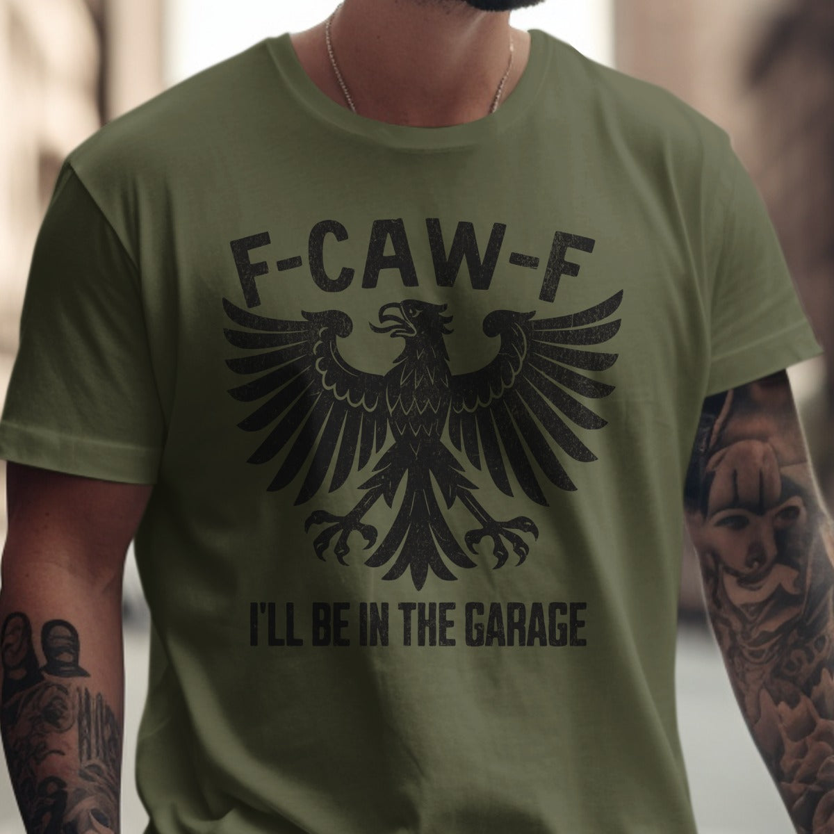 F-CAW-F I'll Be In The Garage statement shirt
