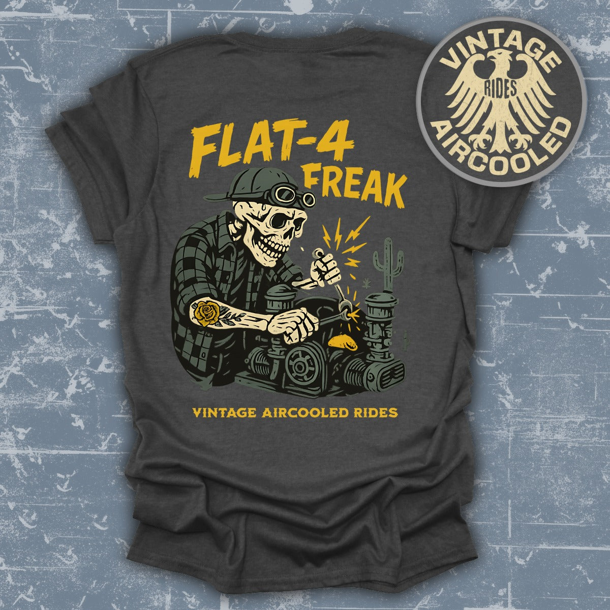 Skull Mechanic Vintage Rides Graphic T-Shirt product