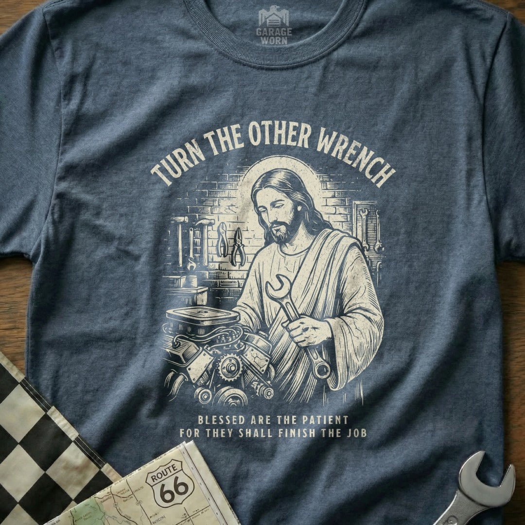Garage Worn Jesus Engine Repair Turn The Other Wrench product type