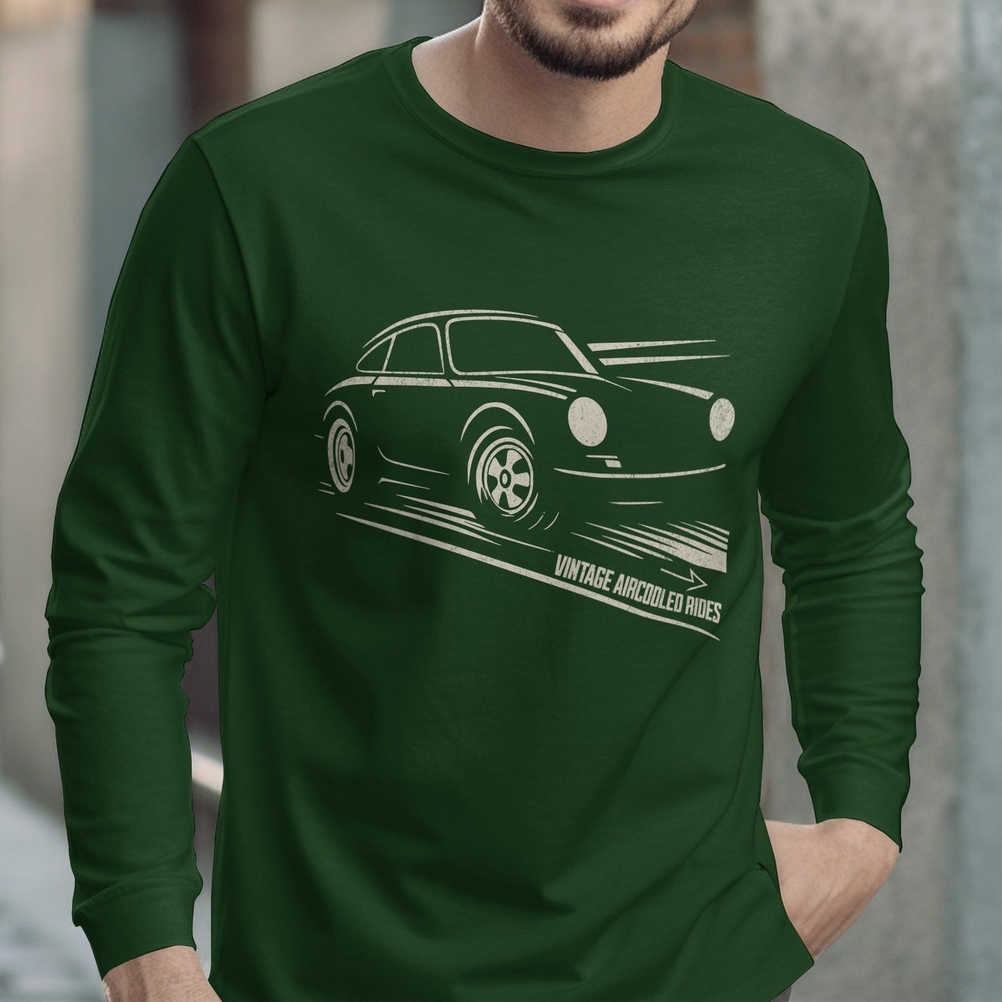 Vintage Racing Car Design Long Sleeve Shirt product type