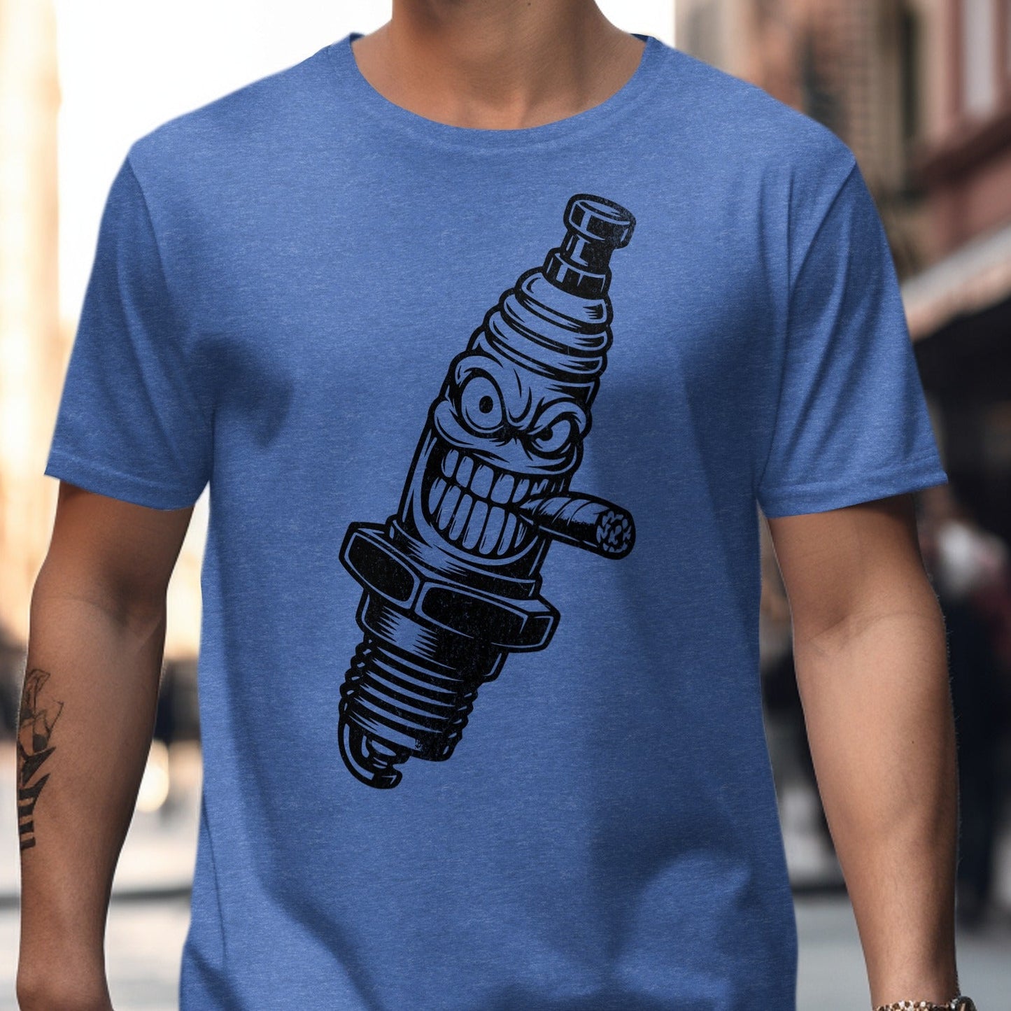 Spark Plug Graphic Blue Men's T-shirt product type