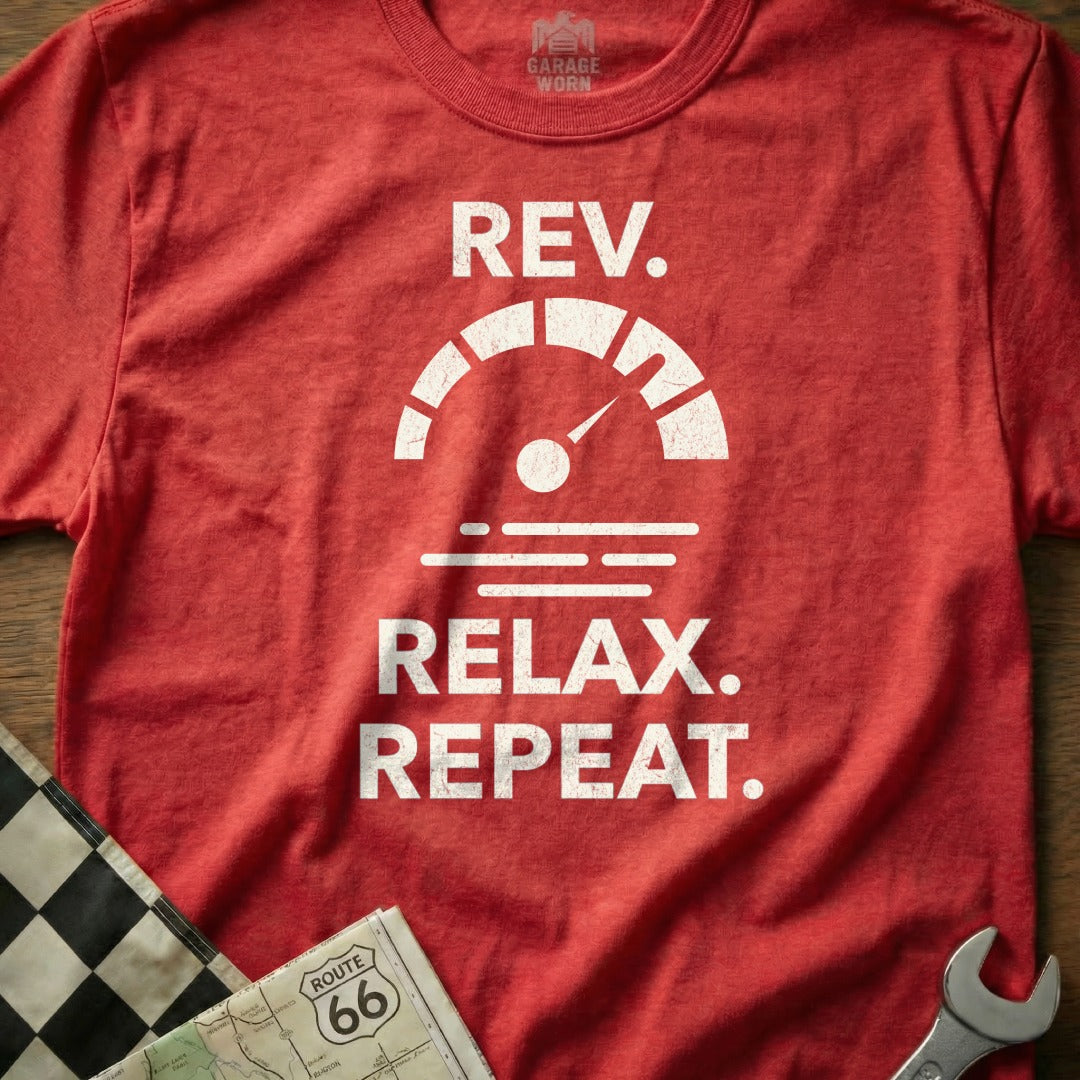 Rev Relax Repeat Graphic Tee for Casual Wear
