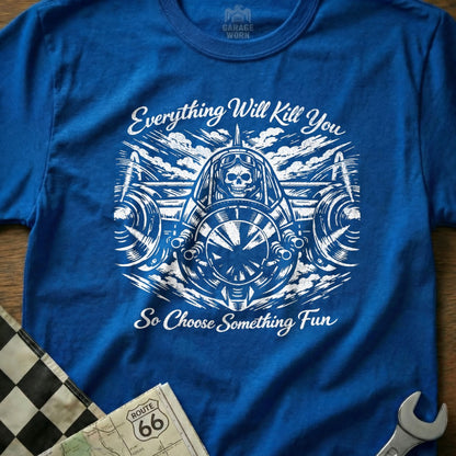Vintage Skull Pilot Plane Everything Will Kill You product type
